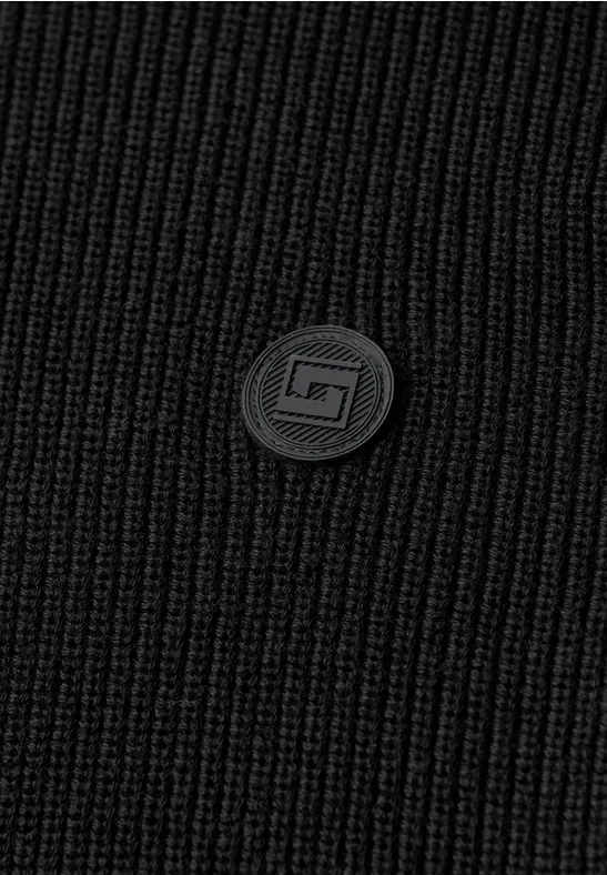 Pull à col montant Black
