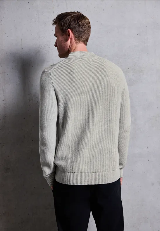 Pull à col montant frost grey melange
