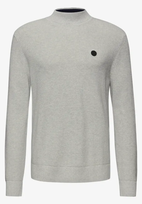 Pull à col montant frost grey melange