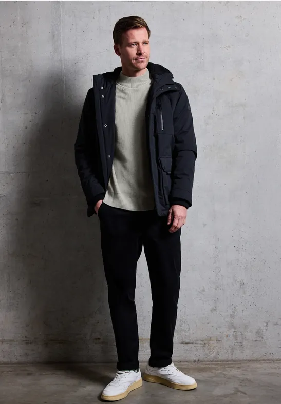 Pull à col montant frost grey melange
