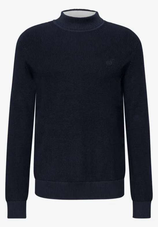 Trui met opstaande kraag nightside blue