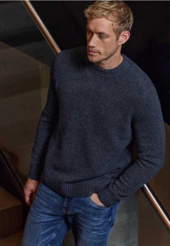 Pullover mit Woll-Anteil nightside blue
