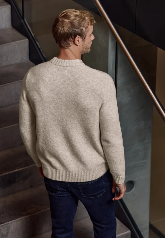 Pullover mit Woll-Anteil frost beige