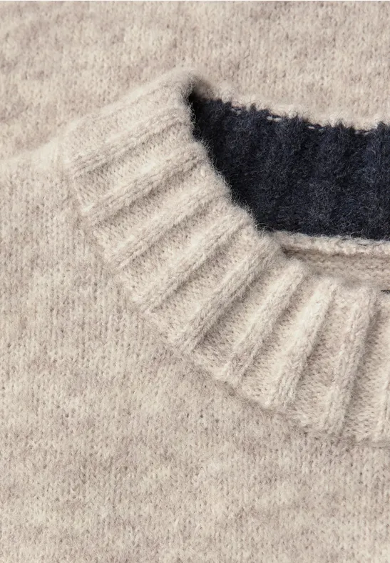 Pullover mit Woll-Anteil frost beige