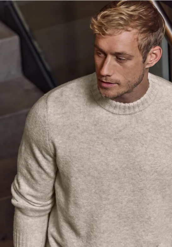 Pullover mit Woll-Anteil frost beige
