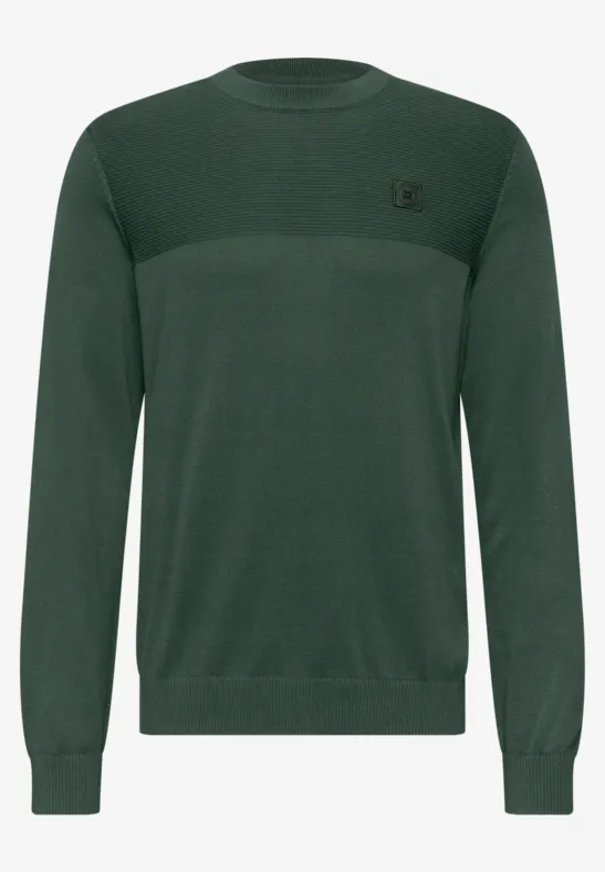 Strukturmix Pullover soft olive green