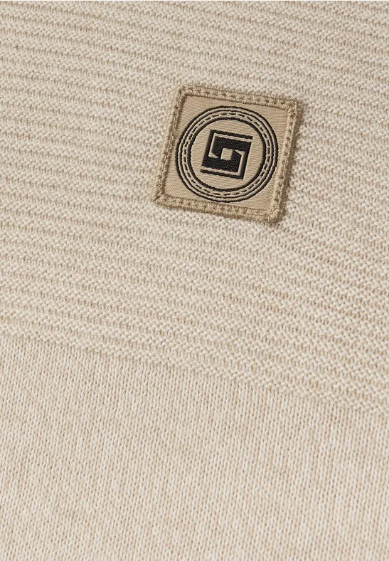 Strukturmix Pullover frost beige