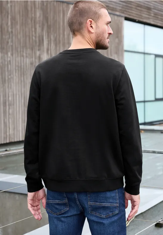Sweatshirt mit Detailprint Black