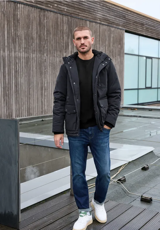 Sweatshirt mit Detailprint Black