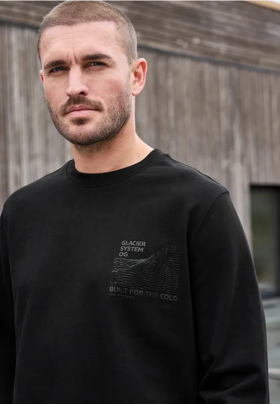 Sweatshirt mit Detailprint Black