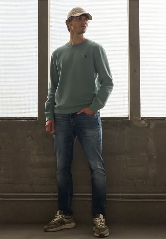 Sweat-shirt avec structure 3D timeless green