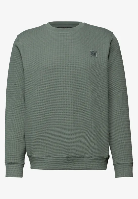 Sweat-shirt avec structure 3D timeless green