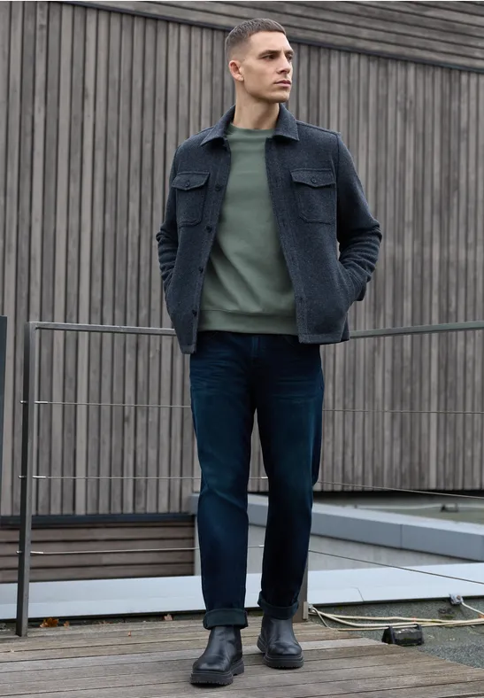 Sweat-shirt avec structure 3D timeless green