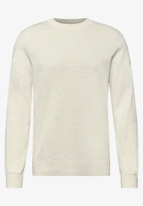 Trui met gewassen look white sand