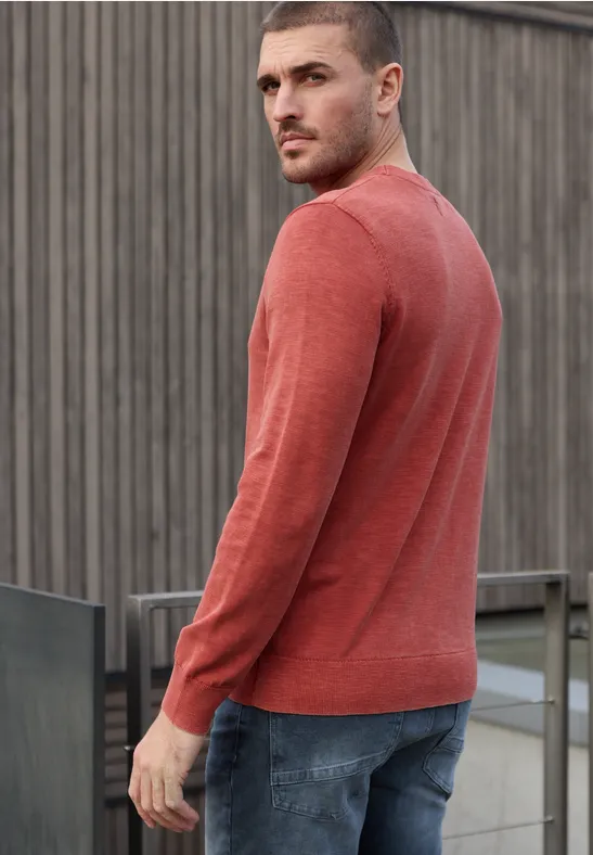 Pull à look délavé dull coral