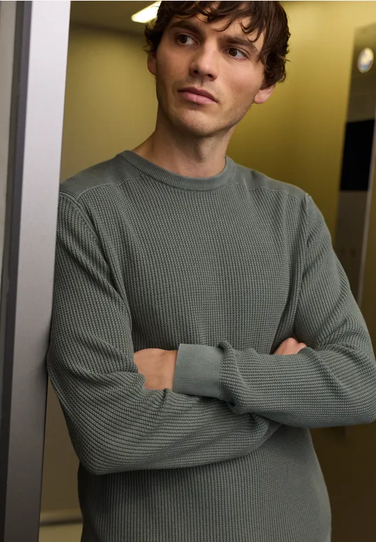 Pull à look délavé dusty mint