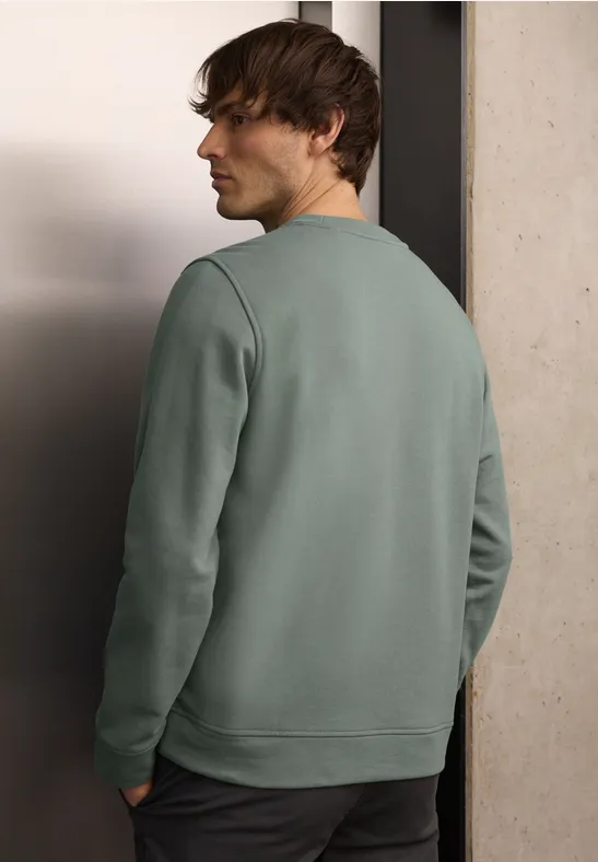 Sweat-shirt à col rond dusty mint