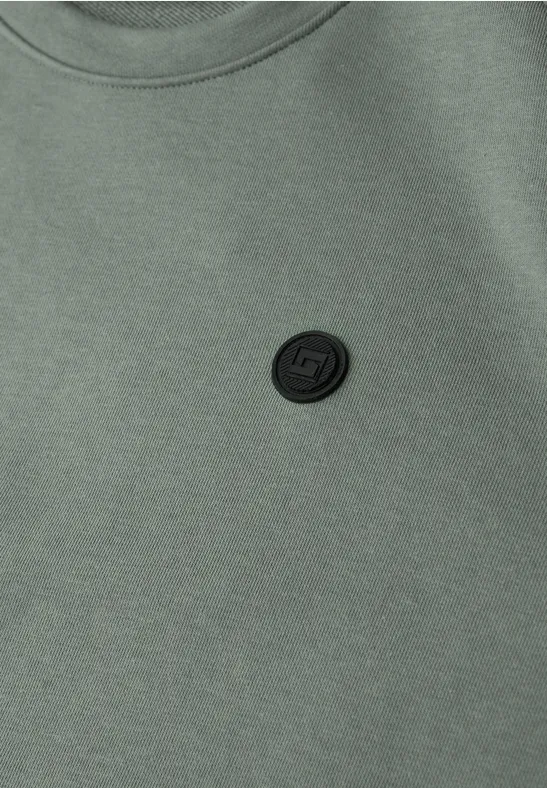 Sweat-shirt à col rond dusty mint