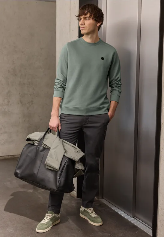 Sweat-shirt à col rond dusty mint