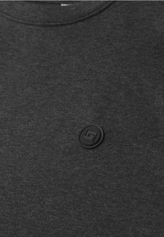 Sweater met ronde hals oil grey