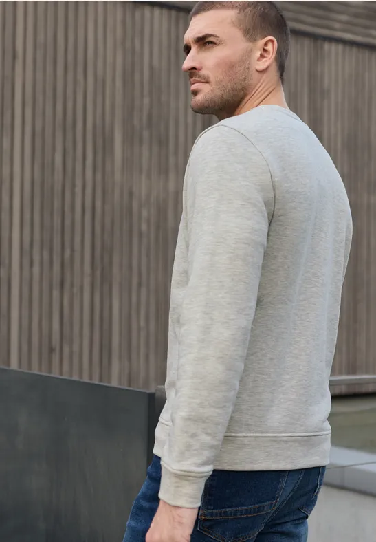 Sweater met ronde hals white sand