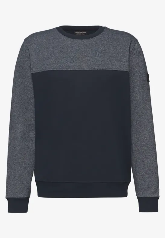 Sweat-shirt Color-Mix dark ink blue