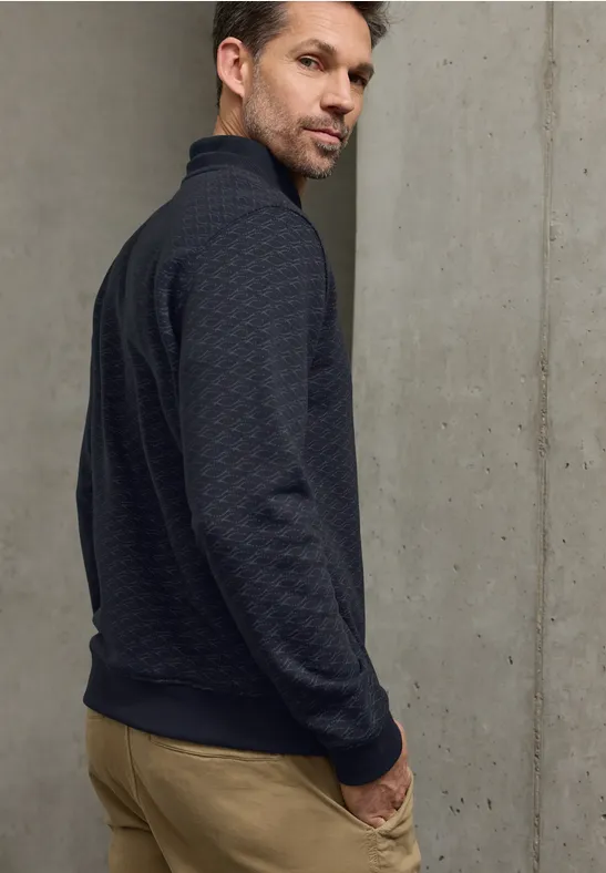 Gemustertes Sweatshirt dark ink blue