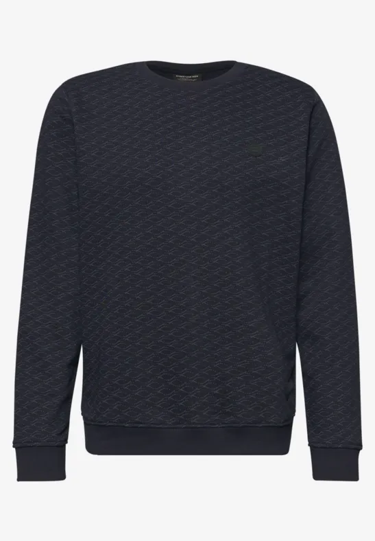 Gemustertes Sweatshirt dark ink blue
