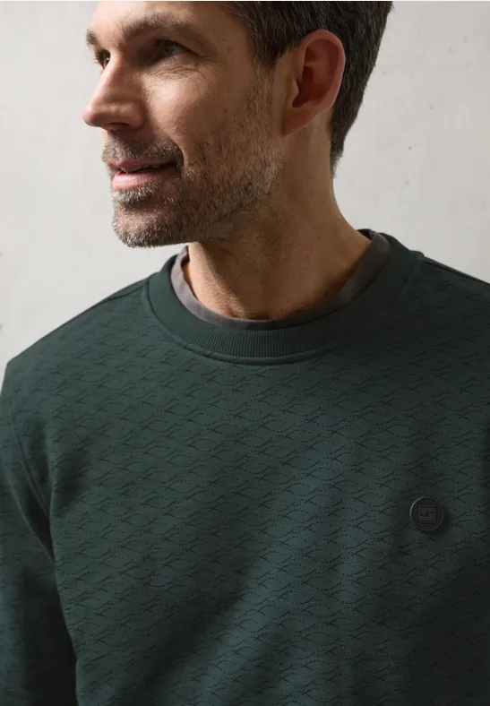 Gemustertes Sweatshirt sea green