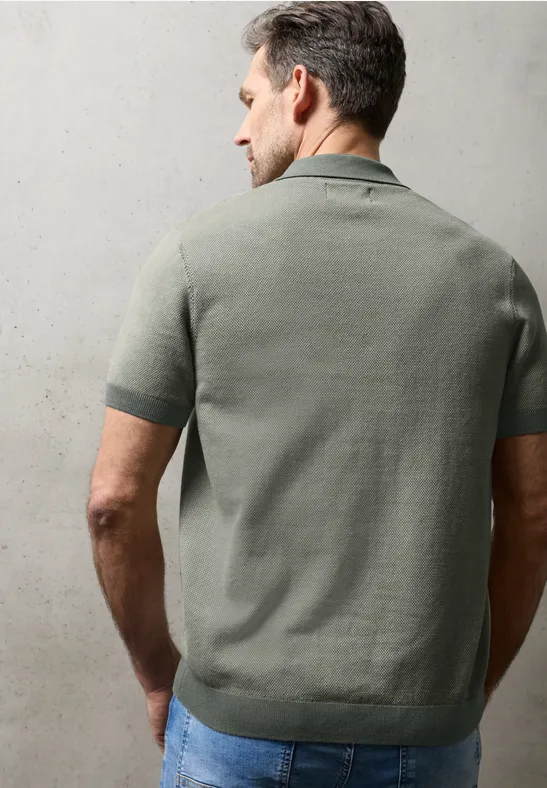 Polo en tricot dusty mint