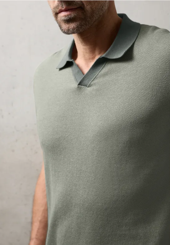 Polo en tricot dusty mint