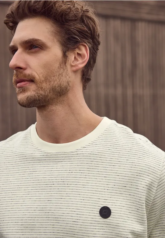 Sweat-shirt à col rond de qualité douce bright white