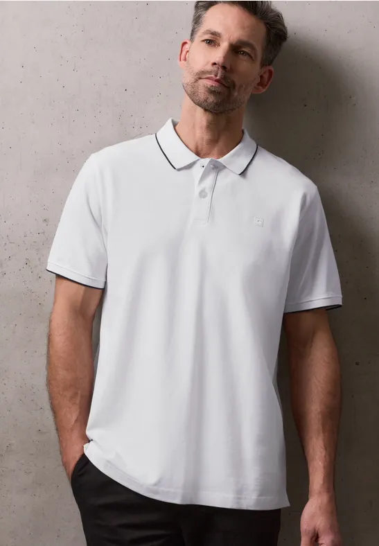 Basic Poloshirt bright white