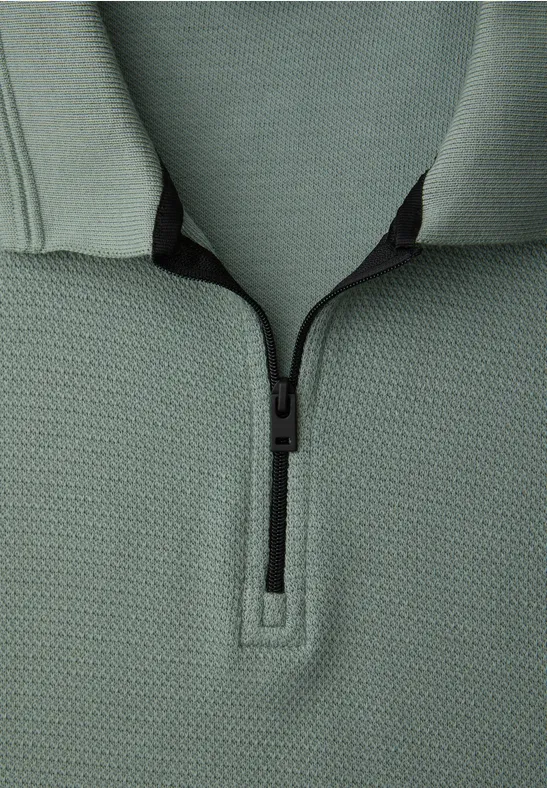 Koszulka Polo z teksturą dusty mint