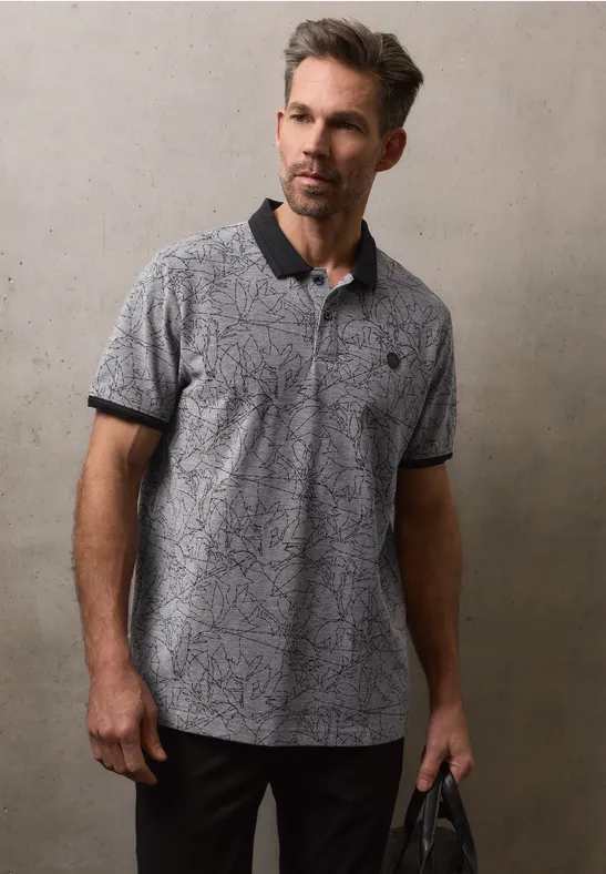 Oxford Poloshirt basic black