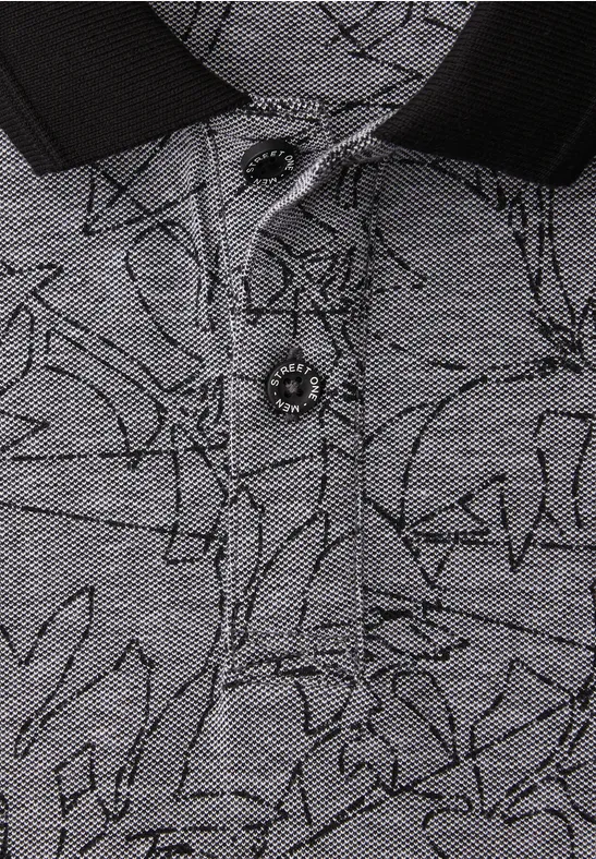 Oxford Poloshirt basic black