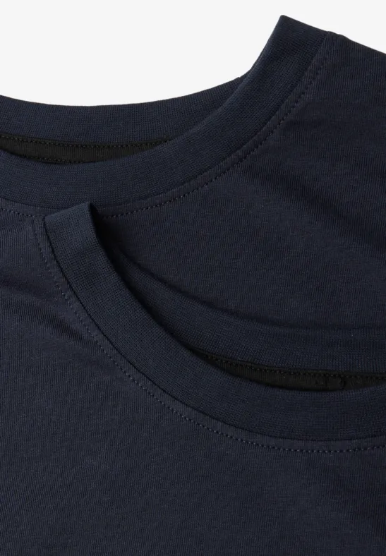 Lot de deux t-shirts basiques nightshadow blue