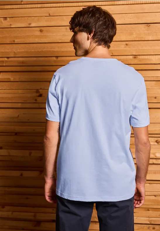 T-shirt à rayures imprimées soft blue