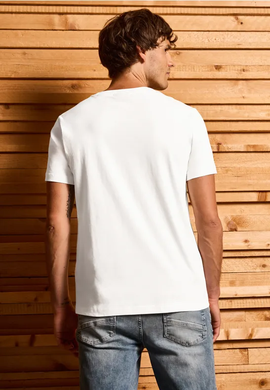 T-shirt met print bright white