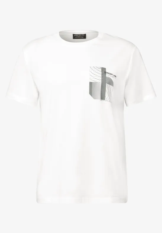 T-shirt met print bright white