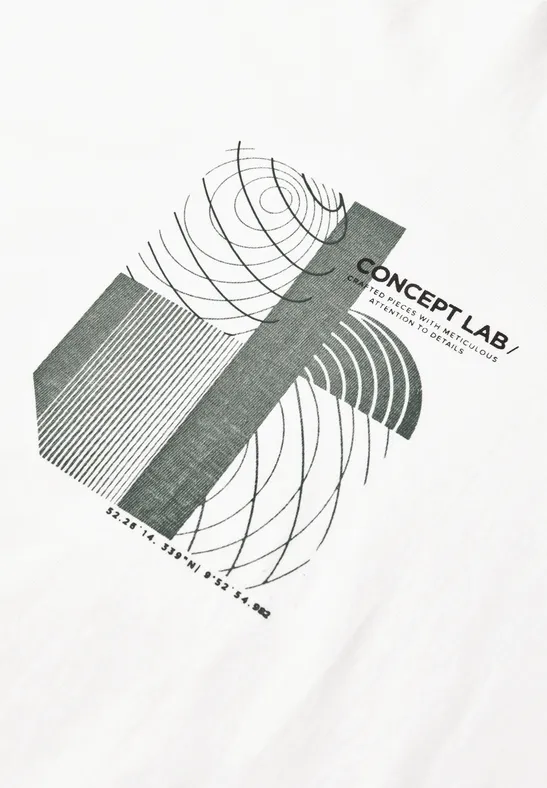 T-shirt met print bright white