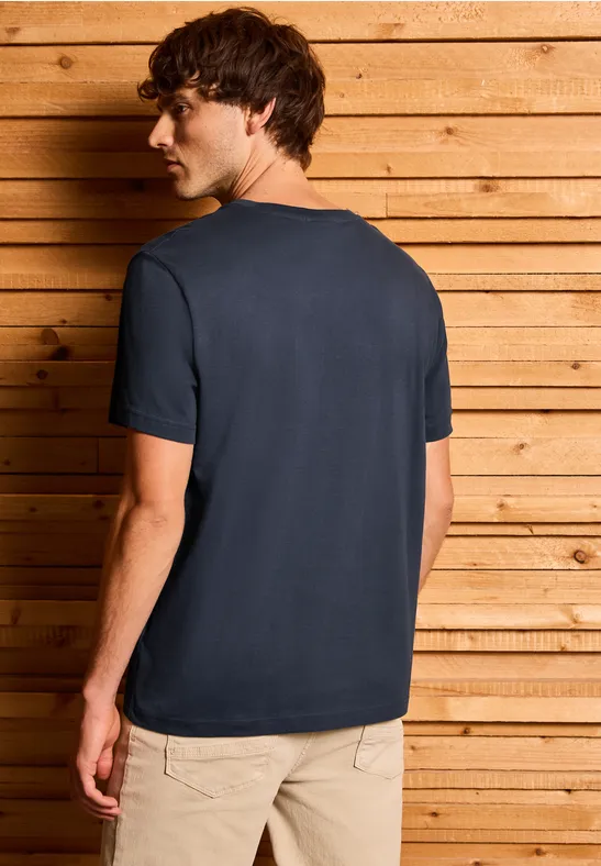 T-Shirt mit Print bold blue
