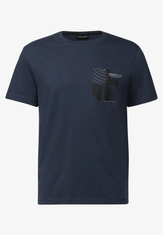 T-Shirt mit Print bold blue