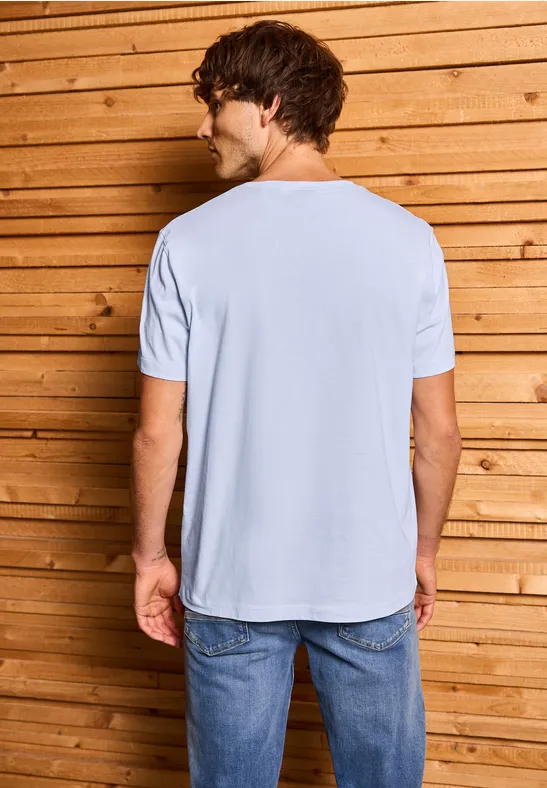T-Shirt mit Print soft blue