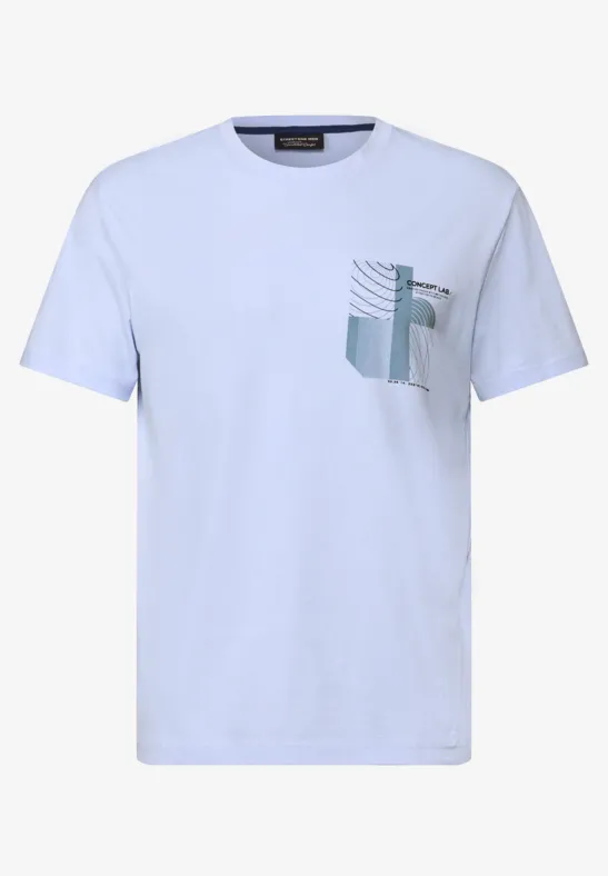 T-Shirt mit Print soft blue