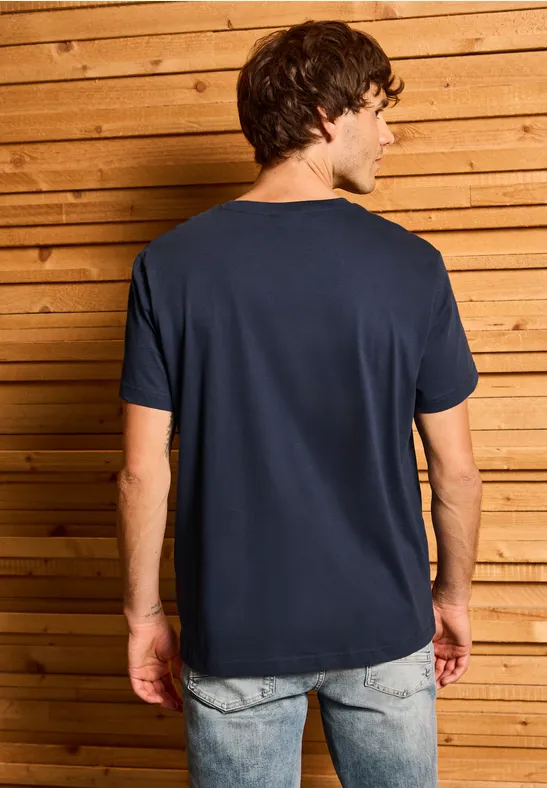 T-Shirt mit Streifen-Motiv bold blue