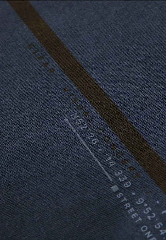 T-Shirt mit Streifen-Motiv bold blue