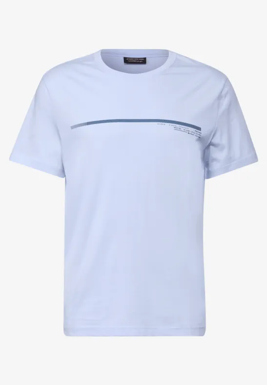 T-shirt avec motif à rayures soft blue