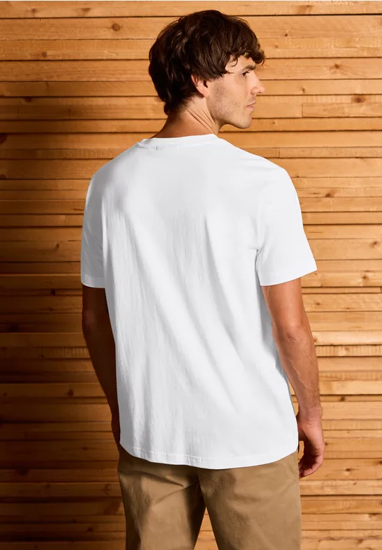 T-Shirt mit grafischem Print bright white