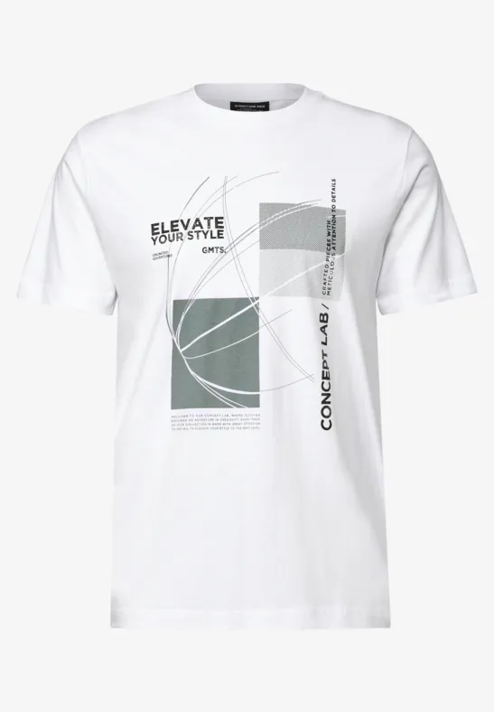 T-Shirt mit grafischem Print bright white